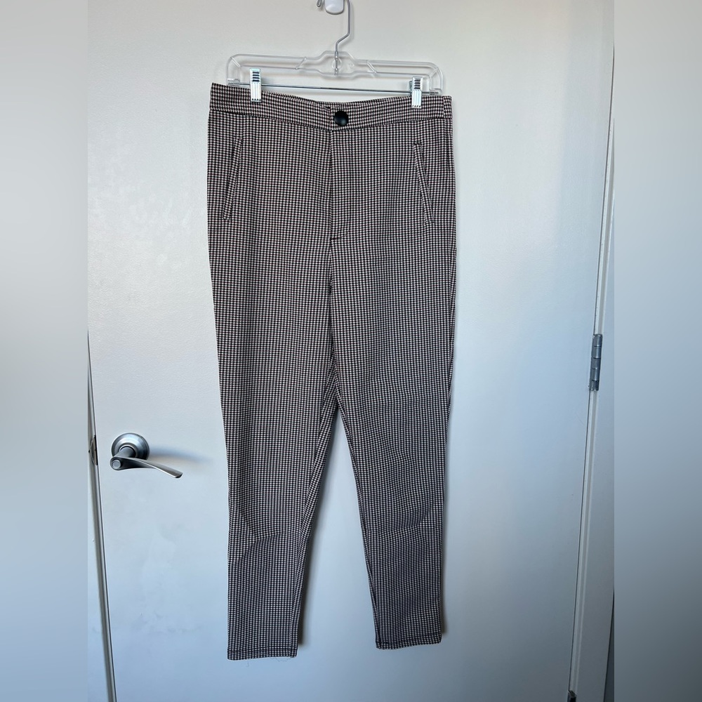 Zara Hounds Tooth Print Leggings Size L